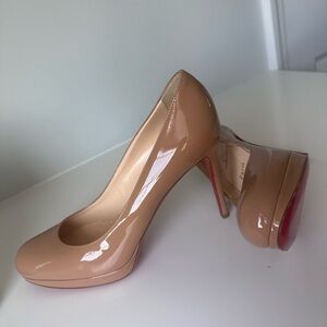 Christian Louboutin Beige Patent Leather Heels
